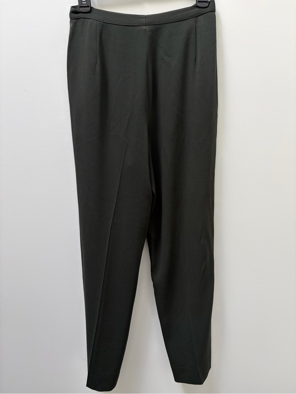 Calvin Klein Collection Vintage 90s Green Pleated Wool Blend Trouser Size 6 - Picture 7 of 8